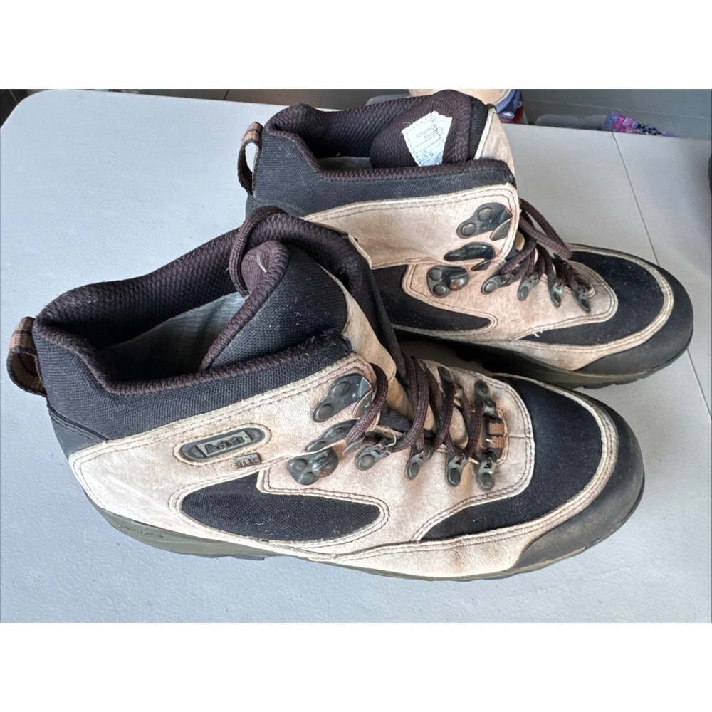 REI Brown Leather Gore-Tex Waterproof Hiking Boots‎ Vibram Sole US Men's 10.5